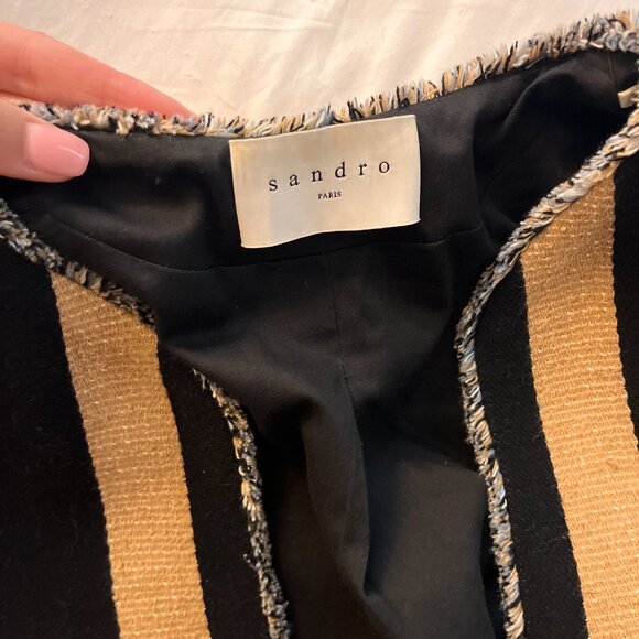 Sandro Paris Striped Twill Jacket - Picture 3 of 5